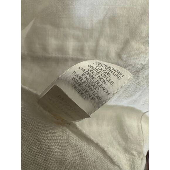 Pure Jill x J. Jill Linen Open Cardigan White Pockets LS Lagonlook Beachy XS - Picture 12 of 14
